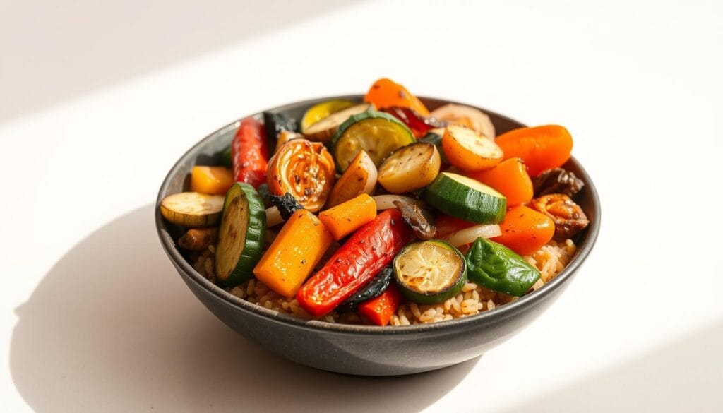 roasted veggie rice bowl