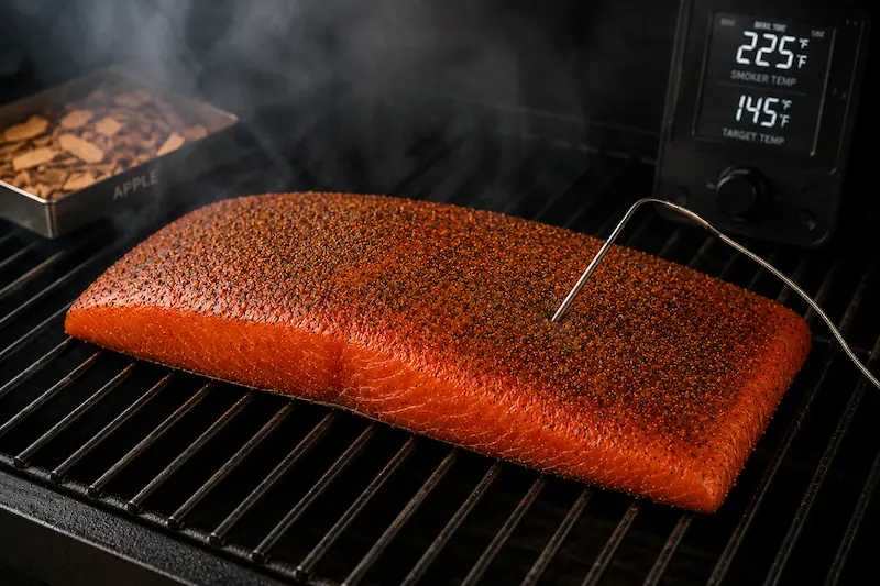smoking dry brined salmon at 225 degrees